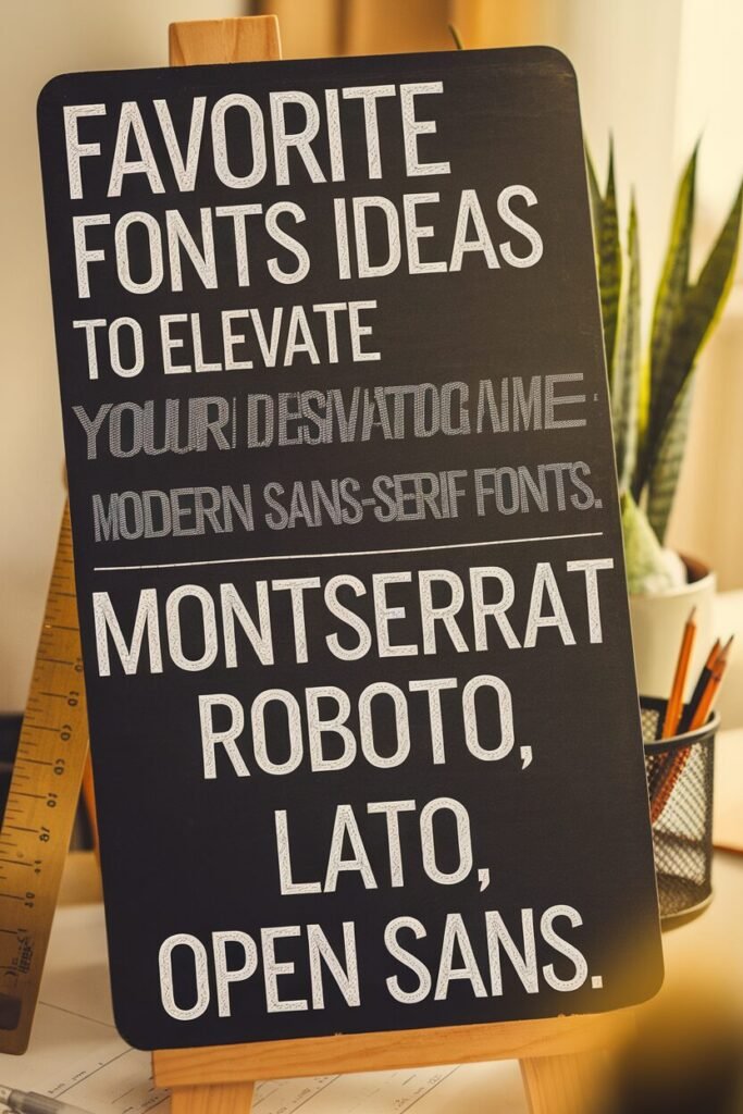 Modern Sans-Serif Fonts